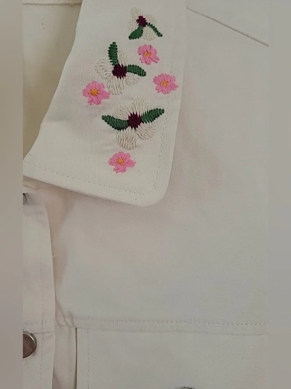 Dolan Anthropologie Floral Embroidered Jacket (M Ptp 21”) NWOT - Picture 3 of 7